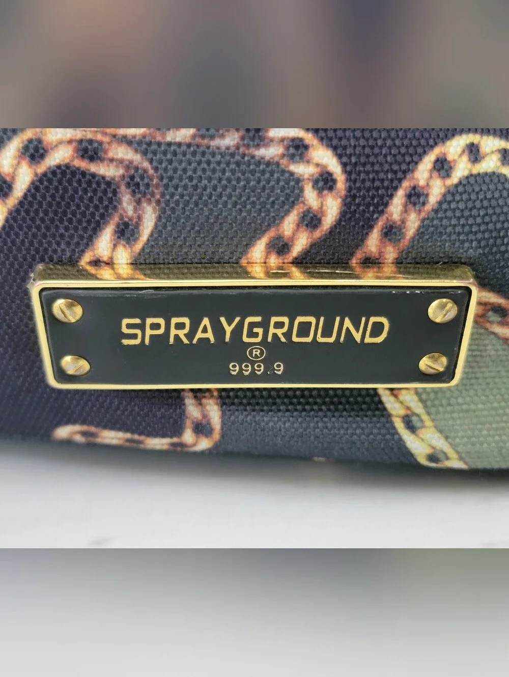 Sprayground Gold Chain Camo Duffle Bag 20